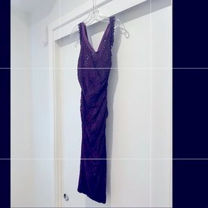 Dolce & Gabbana Purple Lace Dress.